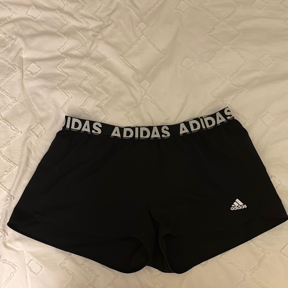 Adidas Black Athletic Shorts with Elastic Waistband